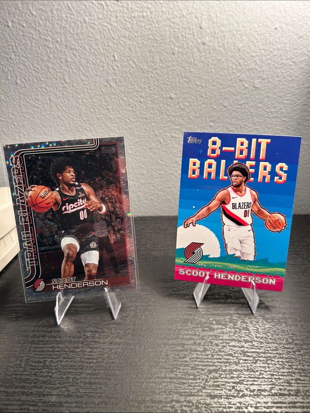 Scoot Henderson 8-Bit Ballers & Diamanté Set NBA Topps Portland Trailblazers